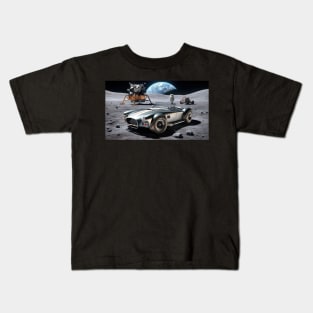 1965 Shelby Cobra on the Moon Kids T-Shirt